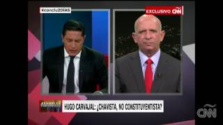 Hugo Carvajal entrevistado en CNN manifiesta su desacuerdo con la Constituyente