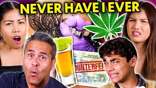 Teens & Parents Play Never Have I Ever! (Tattoo, Drinking, Cheating | REACT