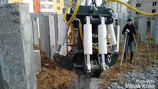 Установка для срубки свай