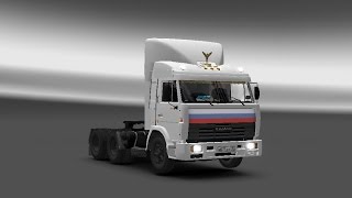 Euro Truck Simulator 2 (Обзор мода КамАЗ 54115 из сериала Дальнобойщики)
