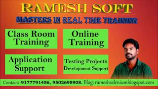 RAMESHSOFT:How to use Data base in Selenium||Database testing||Selenium in Realtime