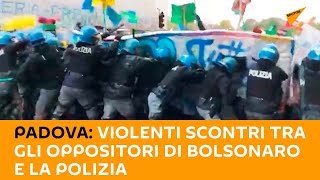 #Padova: violenti scontri tra gli oppositori di #Bolsonaro e la polizia