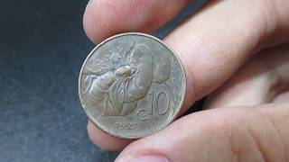 Moneta 10 Centesimi di Lire "Ape" del Regno D'Italia