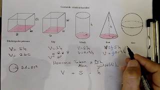 MADDE VE ÖZELLİKLERİ -  Hacim hesaplamaları