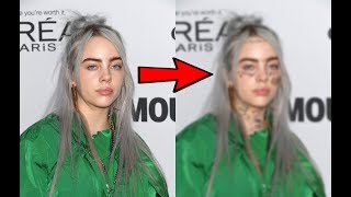 What if Billie Eilish had rappers face tattoos? (Post Malone, Lil Xan, 6ix9ine, Lil Pump, Lil Peep)