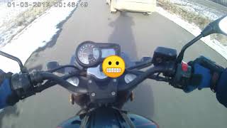 Зимой на Stels Flame 200, 75км. Какой разгон?