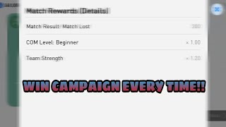 How to Win Campaign Every Time | New Trick | Tips and Tricks | Pes Mobile 2019 |