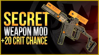 The Division 2 | SECRET Weapon Mod +20 Crit Chance - How to get crit supressor