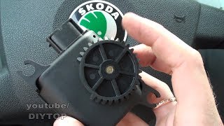 Замена сервопривода 6Q0907511 заслонки печки V68 на Skoda Fabia