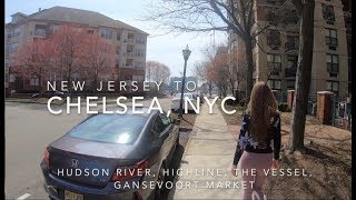 Ferry to NYC Showing the Highline, Hudson Yards & The Vessel, Chelsea & Gansevoort Market WithMakers