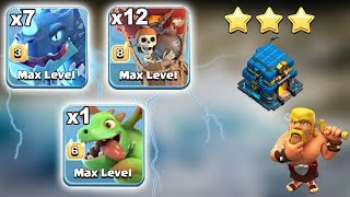 7 Electro Dragon + 12 Max Balloon + 1 Baby Dragon :: NEW TH12 GHOST 3 STAR ATTACK STRATEGY 2019