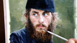 Урок масляной живописи. 3-х часовой набросок молодого монаха.