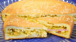 Заливной ПИРОГ с КАБАЧКАМИ и курицей