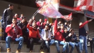 Fans cheer return of football to Syria's war-ravaged Aleppo