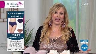 Rhonda Shear 3pack Cotton Blend Ahh Bra with Lace Inset