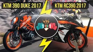 KTM RC 390 vs KTM DUKE 390|| Street Racing action