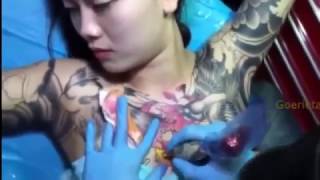 Exclusive desaign tattoo beautifull girl on vagina