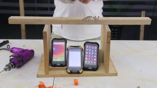 The screen is protected Blackview BV6000 passed the test with a drill