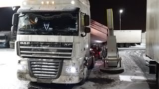 Даф 105,возим щебень,Погода дрянь,весна ты где???