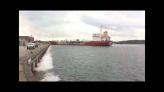 Tanker stødt på grund