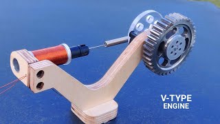 Making V-Shape One Cylinder Engine