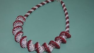 Жгут из бисера "Спиралька".  Бисероплетение.  Мастер класс