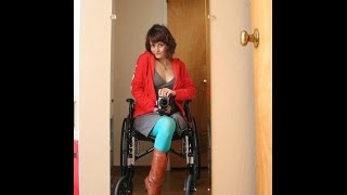 amputee girl wheelchairs and crutches