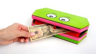 Как сделать забавный лягушачий пенал с потайным отделением для денег