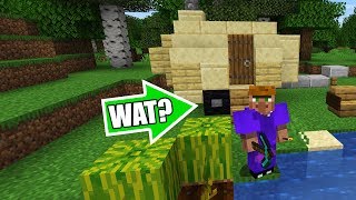 VREEMD GEHEIM HUTJE MET KNOPPEN GEVONDEN in Minecraft!