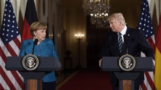 President Donald Trump hosts Angela Merkel at White House