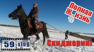 Скиджоринг на сноуборде за лошадью (Ставрополь)