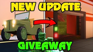 ? Roblox Jailbreak NEW PRISON ESCAPE UPDATE + MILITARY JEEP IS HERE | ROBUX Giveaway | MINIGAMES