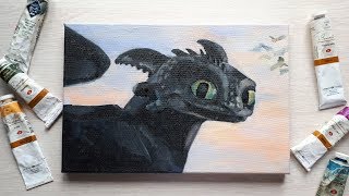 Speed paint: Toothless (How to train your dragons 3)/ Беззубик (Как приручить дракона 3)
