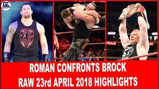 The New Shield? ! Roman Confronts Brock ! Raw 04/23/2018 Highlights [HINDI]