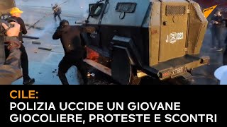 Cile: polizia uccide un giovane giocoliere, proteste e scontri