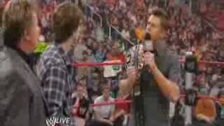 WWE Raw 1/18/10 Guest 9 co-host Jon Heder arranges DX vs. T