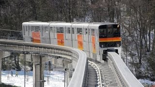 20140216大雪の後の多摩モノレールＰＡＲＴ－２（上北台～多摩センター　全駅収録）