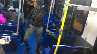 Drunk Lady Dancing on The Bus