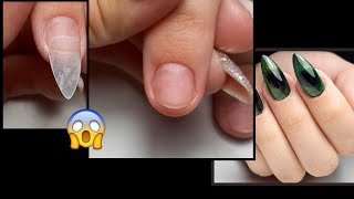 Наращивание на ТИПСАХ\Наращивание ногтей\Кошачий глаз\