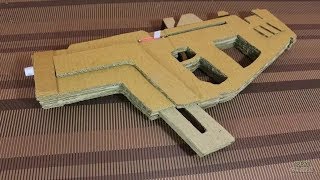 как сделать пистолет-пулемет вектор из картона, который стреляет. Из PUBG