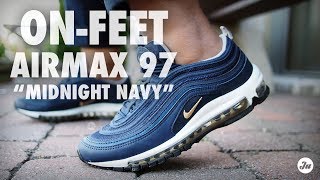 [On-feet] Air Max 97 in Midnight Navy (2017 release)