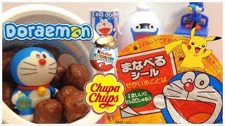 Doraemon pokemon YO-KAI WATCH Whisper kinder Joy kinder chocolate Surprise Eggs Toy Unboxing Review