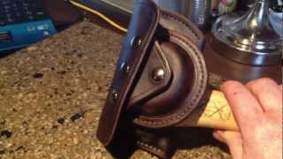 Modular Bushcraft Axe and Sharpening Stone Leather Sheath