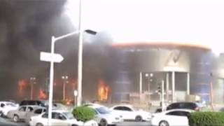 قبل قليل: حريق الهرم بلازا بحي النسيم بالرياض تاريخ 1434/5/25هـ الساعه7 صباحا
