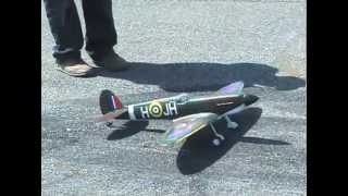 ART TECH SPITFIRE SURVIVES CRASH LANDING - RC Airplane Crash