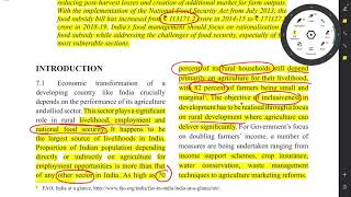 AGRICULTURE AND FOOD MANAGEMENT - (ECONOMIC SURVEY 2019-20 VOLUME 2) PART 1