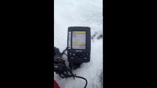 lowrance elite-3x На зимней рыбалке