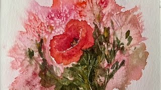Наглядно-когда и как добавлять соль. Рисуем Мак.Salt and Poppy. How and when to add salt.