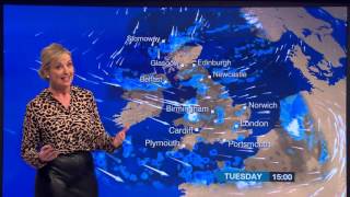 Carol Kirkwood leather skirt