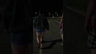 GIRL RUNS IN SLO-MO *BIG BUTT* * YOGA PANTS*